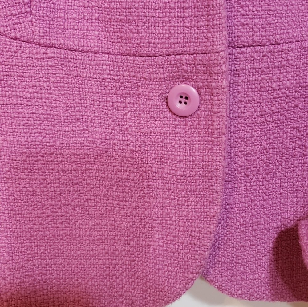 Pink Lavender Tweed Jacket Blazer,size 10,long Sleeve, - Picture 3 of 4